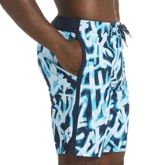 Nike Glow Diverge 9" Board Shorts Swim Trunks, Blues, Size Large - Picture 3 of 13
